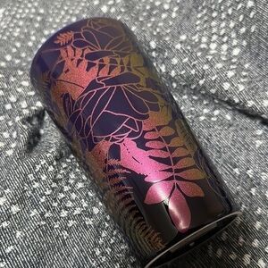 Starbucks Purple Pink Metallic Ceramic Tumbler Travel Cup NEW